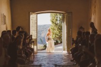 Bride entering church Italy