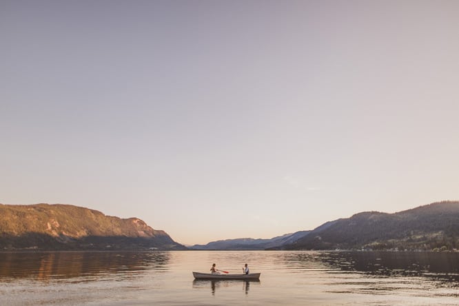 Mountain lake wedding