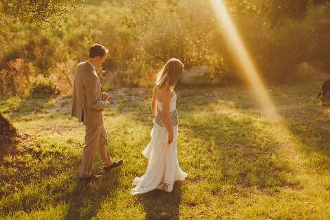 bride and groom portraits olive grove