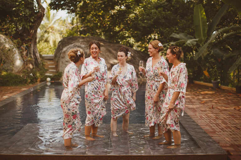 Sri Lanka bridesmaids and bride